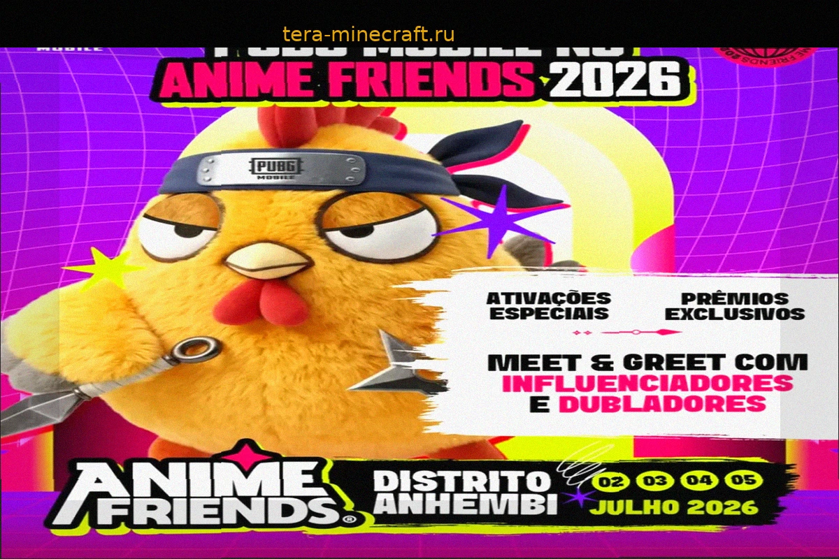 PUBG Mobile e Naruto recriam a Vila da Folha no Anime Friends 2026 com atrações, brindes e dubladores oficiais